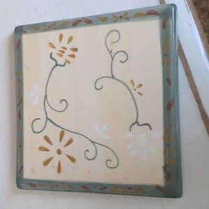 •Vintage Brushes K.I.C. Swirls Tile Trivet